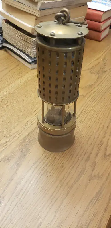 Vintage Brass Miners Lamp, View more