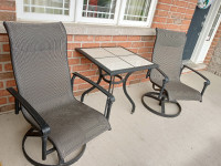 Patio furniture-two chairs and matching table