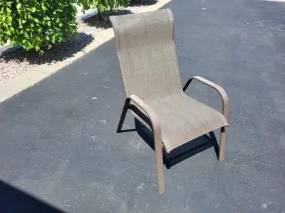 Outdoor patio chairs.