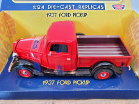 1:24 Diecast Motor Max 1940 Ford Pickup Red Black