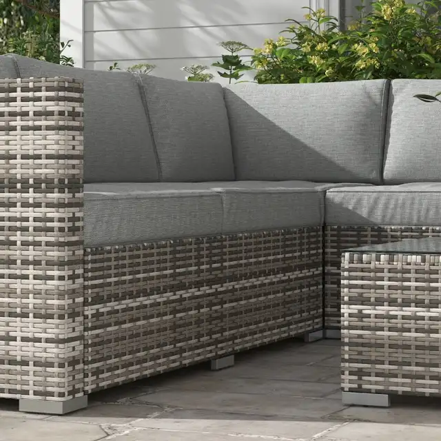  4pc Rattan Wicker Outdoor Conversation Furniture Set w/ C in Couches & Futons in Markham / York Region - Image 9