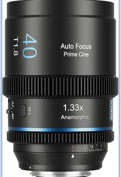 SIRUI 40mm T1.8 1.33X Anamorphic Lens, S35 Autofocus Lens for E, View more