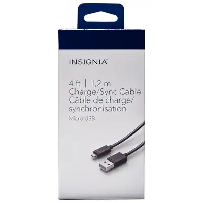 Insignia (4ft) 1.2m Micro USB Sync/Charger NS-MCDT2-C, View more
