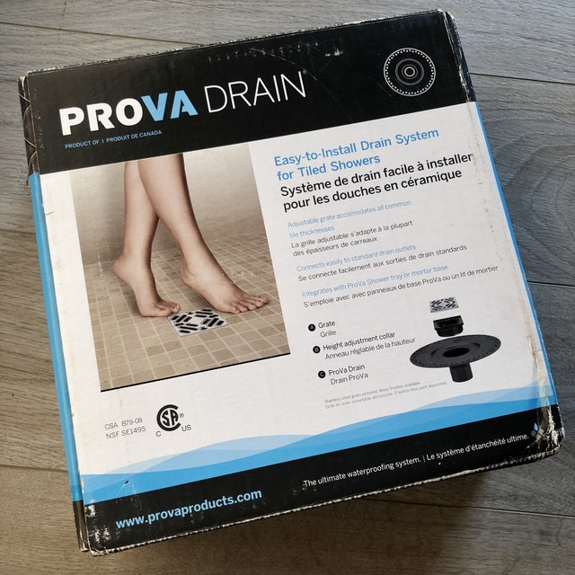 ProvaDrain Shower Drain Kit for Waterproofing Membrane System