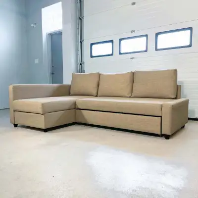 IKEA FRIHETEN Sectional Sofa Bed Beige | Delivery Available