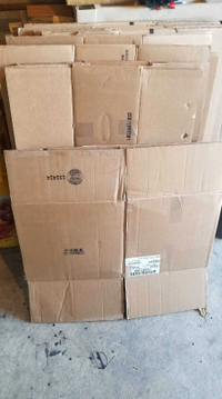 Cardboard boxes with handles, very strong and can be stacked 