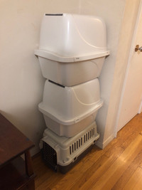 Cat litter box and carrier FOR travel