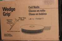 Lot of 3 boxes of 1-1/4" Stanley Bostitch coil nails, brand-new