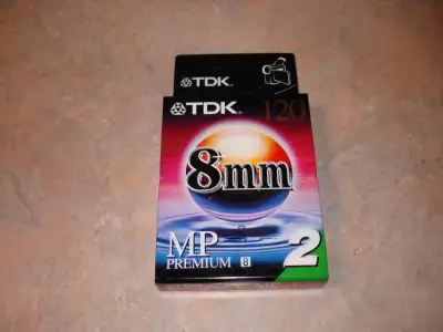 8mm Camcorder tapes, 2 pcs, brand new, TDK, View more