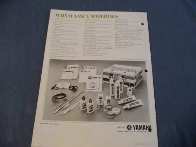 YAMAHA BAND INSTRUMENT MOUTHPIECES-12 PAGE BROCHURE-1970'S-RARE! in Arts & Collectibles in Laval / North Shore - Image 7