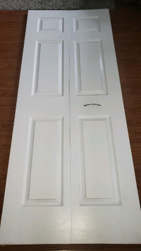 Matching pair folding closet doors