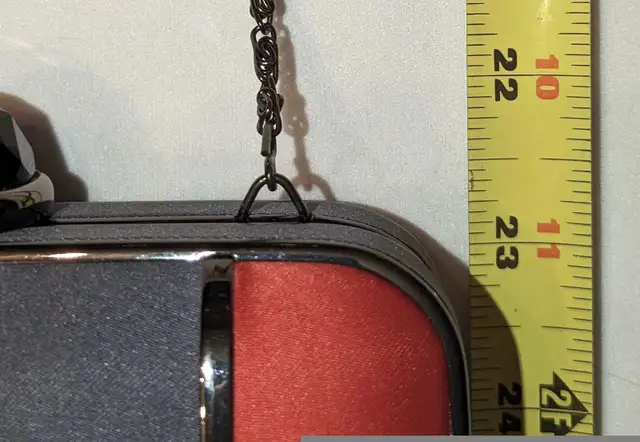 BRAND NEW Cabrelli Smoke Grey & Coral Pink Satin Evening Purse! in Women's - Bags & Wallets in London - Image 9