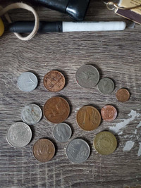 Old coins from various countries (contact)