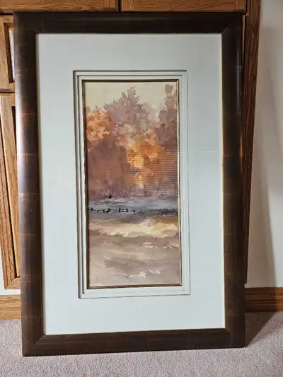 Large Watercolour Framed Painting, View more