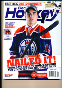 ORIGINAL NAIL YAKUPOV RARE SIGNED BECKETT HOCKEY MAGAZINE COVER