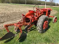 Allis  CA tractor and 2 furrow plow