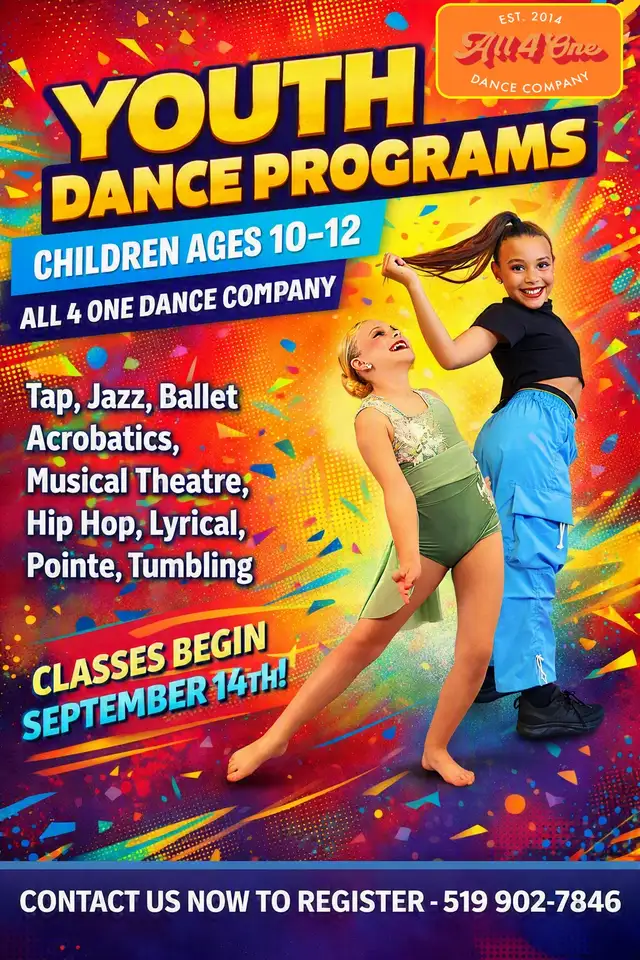 Youth Dance Programs - Starting September 14th