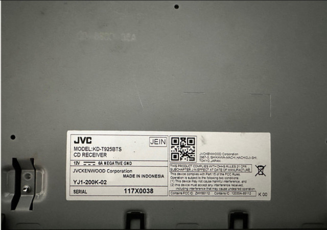 JVC Car deck MODEL:KD-T925BTS (2001-2005 Civic) in General Electronics in St. Albert - Image 3