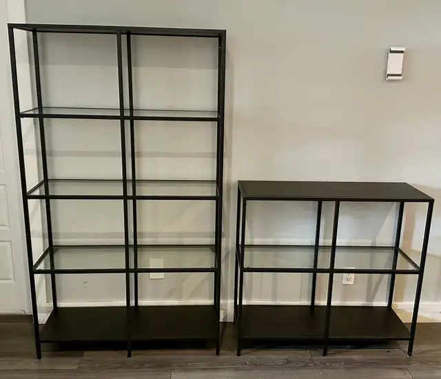 IKEA VITTSJÖ Shelving Unit - black in Bookcases & Shelving Units in Longueuil / South Shore - Image 3
