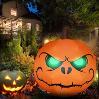 Gemmy Airblown Inflatable Goulish Pumpkin LED Halloween 3 FT