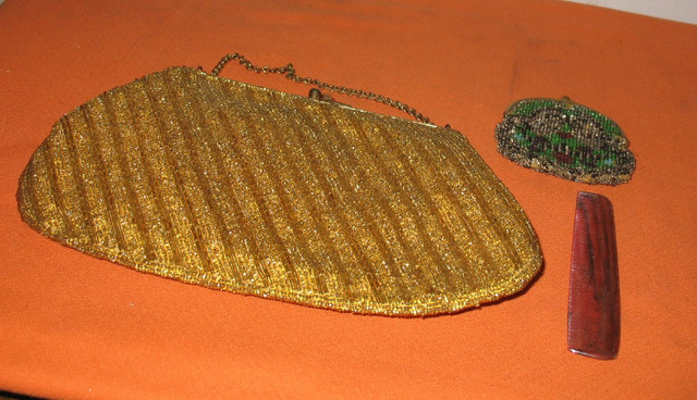 Ladies Fancy Hand Bag Gold Sequence & Change Purse-Comb- Lot003 in Women's - Bags & Wallets in Edmonton - Image 3