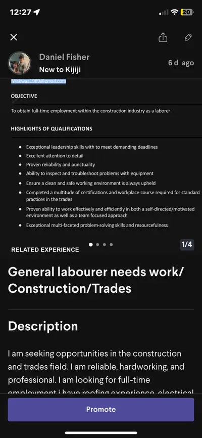 General labour needs work construction trades, View more