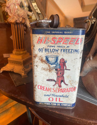 Hi-speed cream separator tin