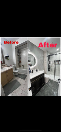 Washroom, basement and kitchen renovation 