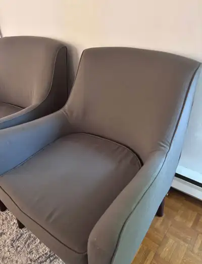 Fauteuil d’appoint gris - Grey Arm Chair (Set de 2), View more