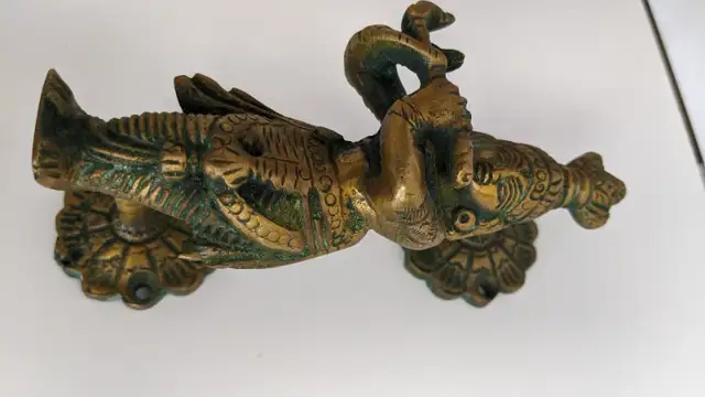 Brass Door pull handle Unique- Flute Krishna in Home Décor & Accents in Edmonton - Image 3