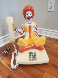 Rare Vintage Ronald Mcdonald Sitting Telephone