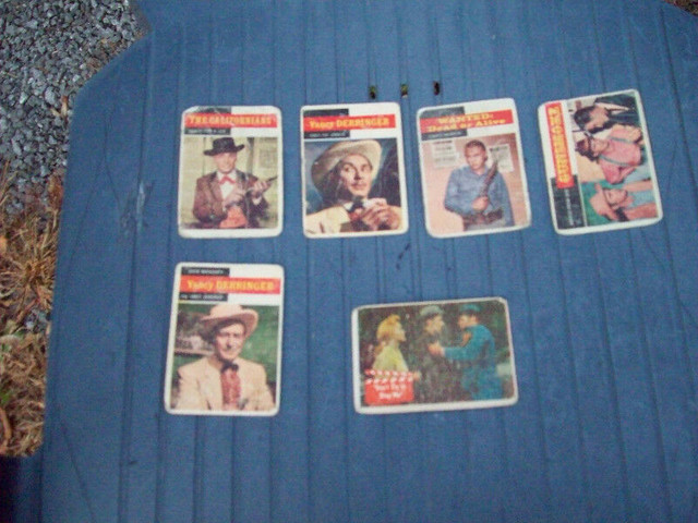 1-LOT DE 6 CARTES CINEMA PICTURE+GUN SMOKE 1956 ET 1958,ANTIQUES dans Loisirs et artisanat  à Longueuil/Rive Sud