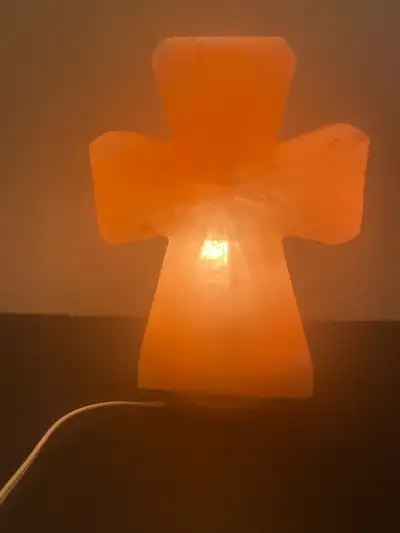 Beautiful Unique Cross Himalayan Salt Lamp, View more