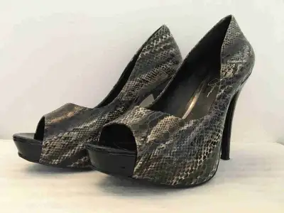 SNAKESKIN DESIGN PUMPS, View more