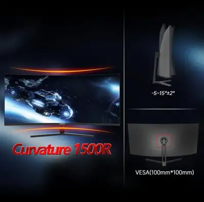34" Gaming Monitor 165Hz WQHD 3440x1440 1500R Adaptive G-Sync, View more