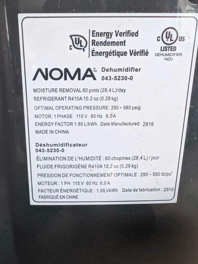 desumidificateur dans Chauffages et humidificateurs  à Saguenay - Image 2