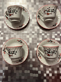 Kopin Set of 4 Cups and Saucers (Read description)