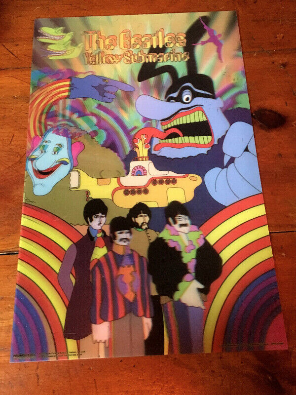VTG 17”x 11" 3D Lenticular - The Beatles Yellow Submarine in Arts & Collectibles in Mississauga / Peel Region