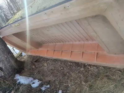 Flat bottom fiberglass boat asking $495 obo