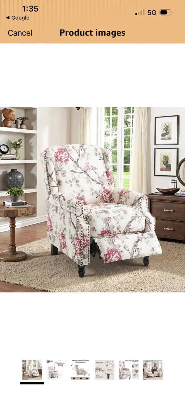 New Linen Manual Swivel Base Recliner in Chairs & Recliners in Mississauga / Peel Region - Image 5