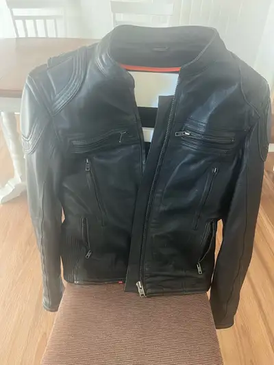 Women’s Motorcycle Leather Jacket Medium , View more