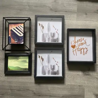 Mix of new and used assorted size photo frames $20 for all