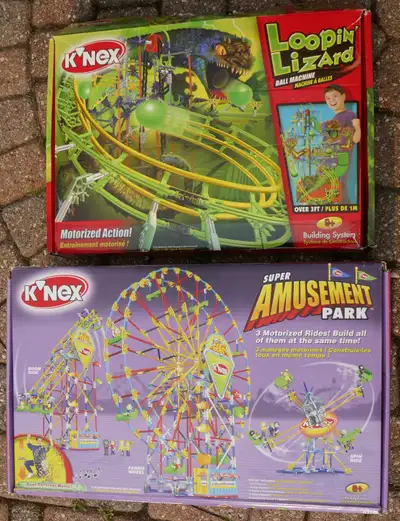 K'Nex two sets:  Loopin' Lizard + Super Amusement Park, View more