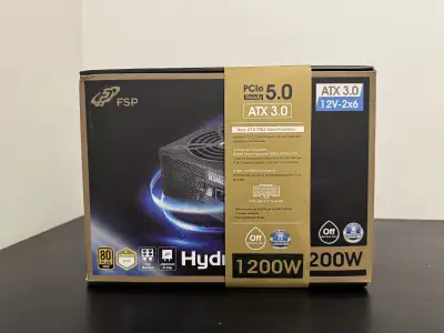 FSP Hydro G Pro 1200W ATX 3.0 PCIe 5.0 Power Supply PSU, View more