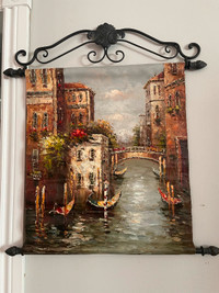 Iron Scrolled Venice Oil Painting