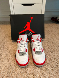 Mens 10.5 / Womens 12 Retro Air Jordan 4 Fire Fox Red