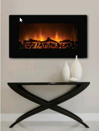 Electric Fireplace Paramount Tokyo Wall Mounted in Black Model E in Fireplace & Firewood in Hamilton