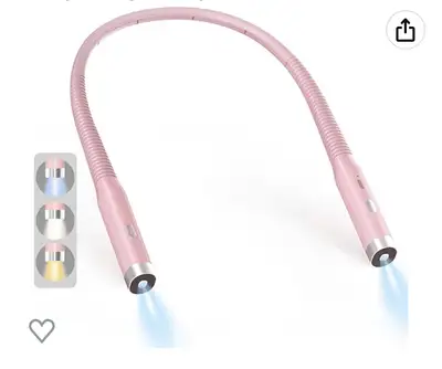 LED Neck Reading Light, Book Lights for Reading in Bed, 3 Brightness Levels, Rechargeable, Flexible...