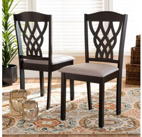 Delilah Grey and Dark Brown Fabric Dining Chair (Set of 4) in Chairs & Recliners in Kitchener / Waterloo - Image 3