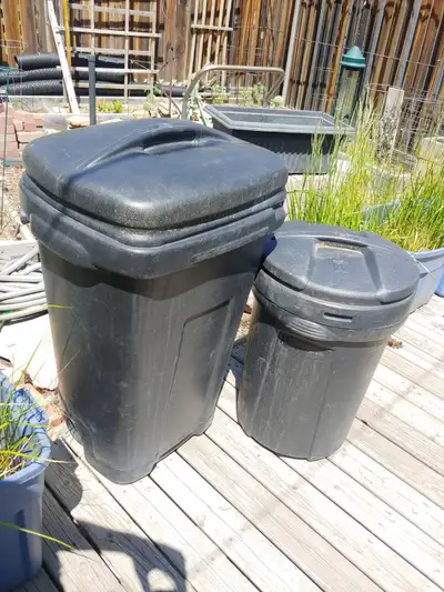 2 garbage bins, View more